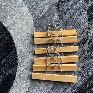 Bundle of 6 Wooden Pants Hangers